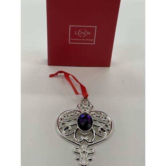 Lenox Silverplate Bejeweled Spire Christmas Ornament Keepsake NIB 856360 - Picture 4 of 5